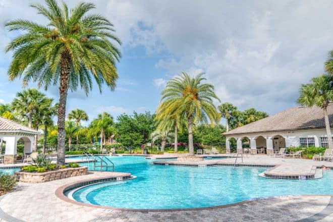 Palm Trees and Pool Outside the Resort - The Amara Resort & Spa Review