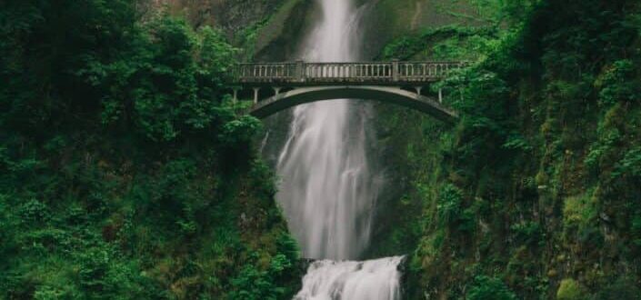 Waterfall Hidden in the Mountains