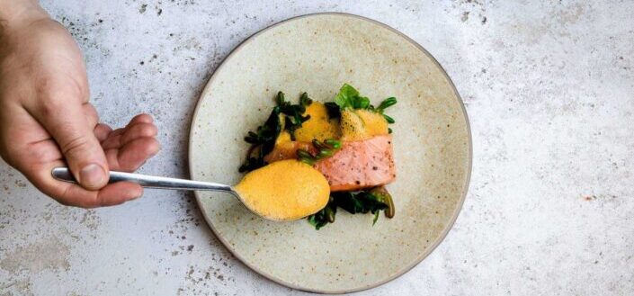 Chef Preparing Plating on a Meal